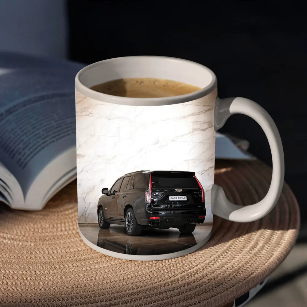 Cadillac Escalade Black Marble Wall Background – Mugs