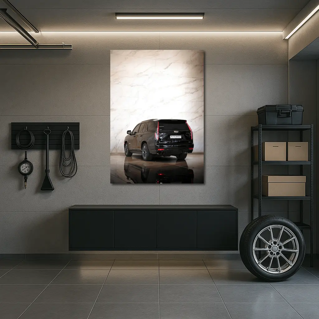 Cadillac Escalade Black Marble Wall Background – Wall Art