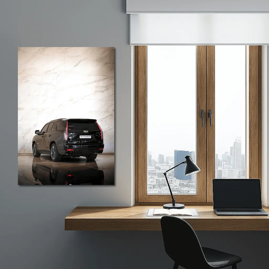 Cadillac Escalade Black Marble Wall Background – Wall Art
