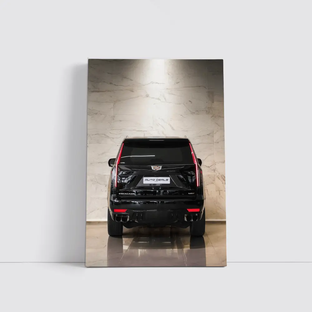 Cadillac Escalade Black Rear Marble Showroom – Wall Art