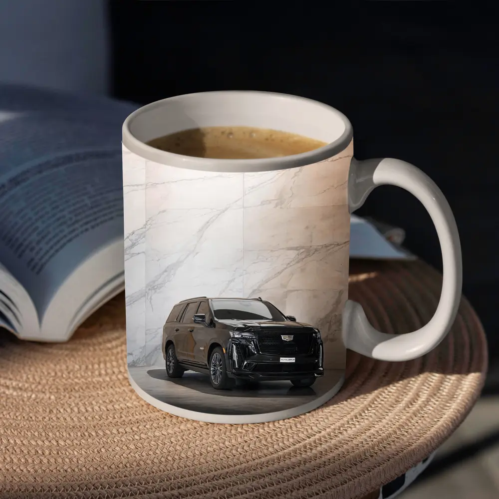 Cadillac Escalade Black Marble Wall Background – Mugs