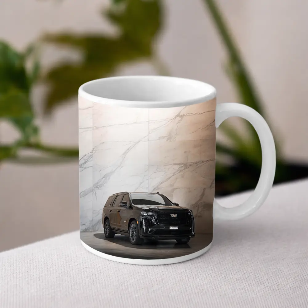 Cadillac Escalade Black Marble Wall Background – Mugs