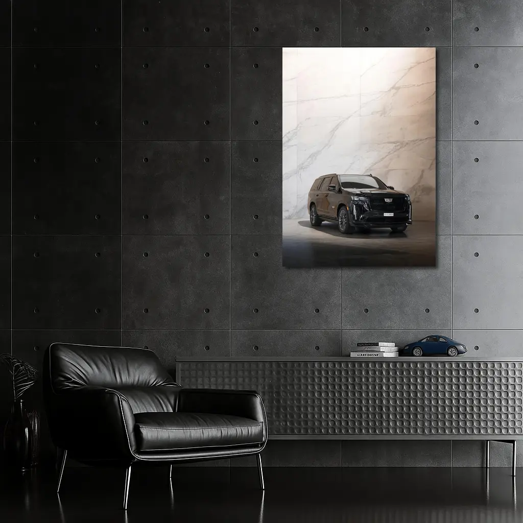 Cadillac Escalade Black Marble Wall Background – Wall Art