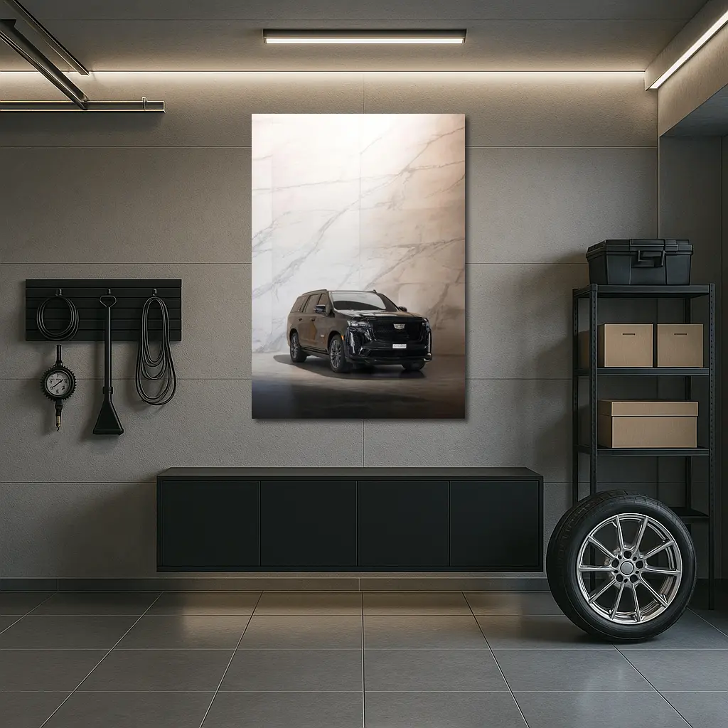 Cadillac Escalade Black Marble Wall Background – Wall Art
