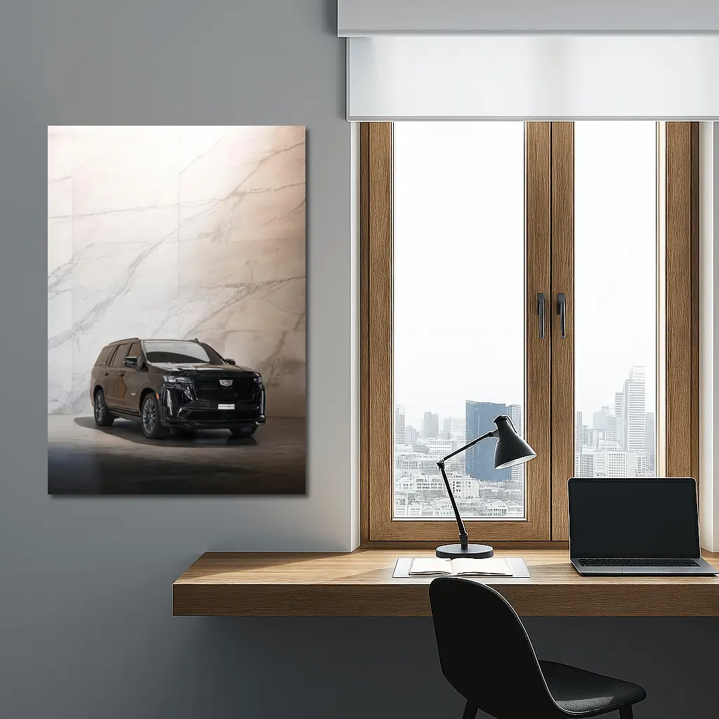 Cadillac Escalade Black Marble Wall Background – Wall Art