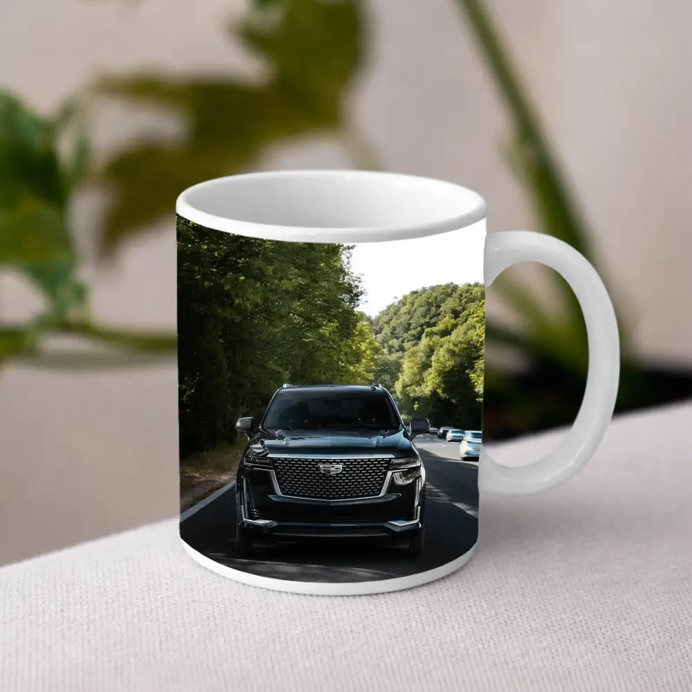Black Cadillac Escalade On Forest Road – Mugs