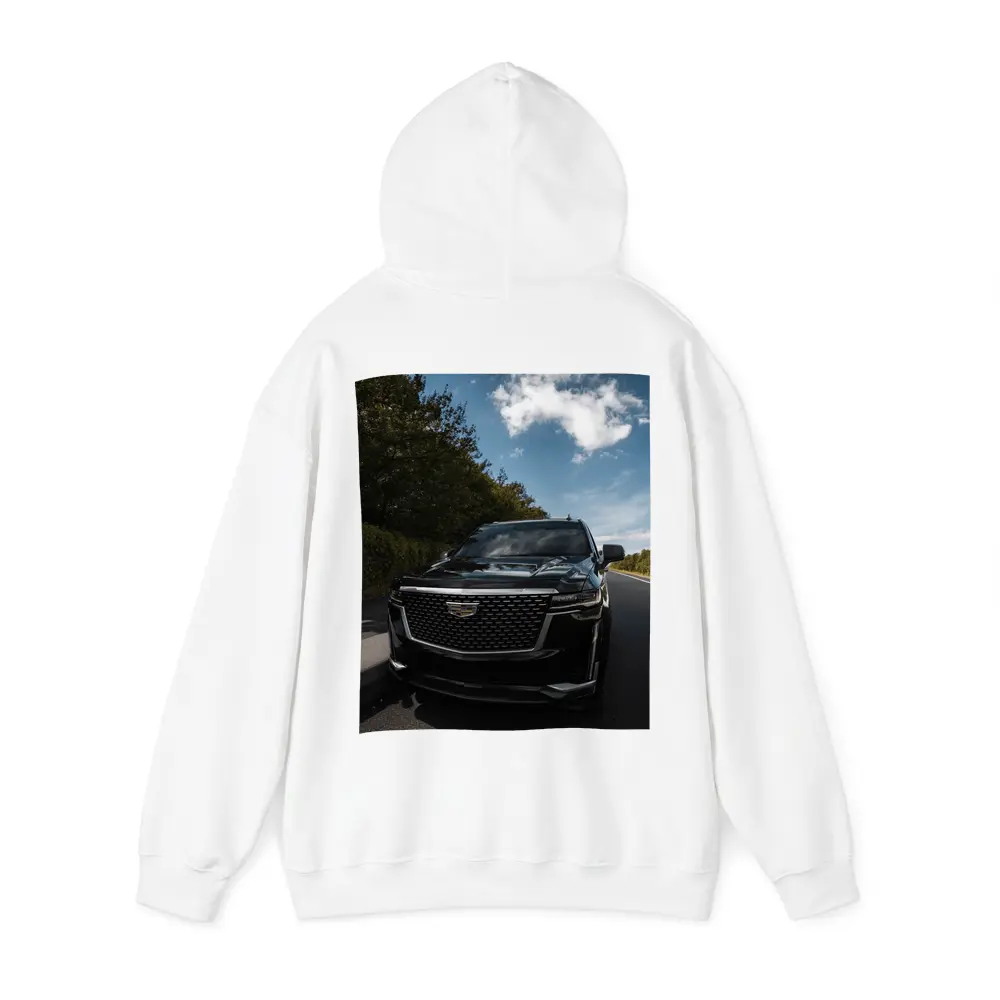 Black Cadillac Escalade on Open Road – Hoodies