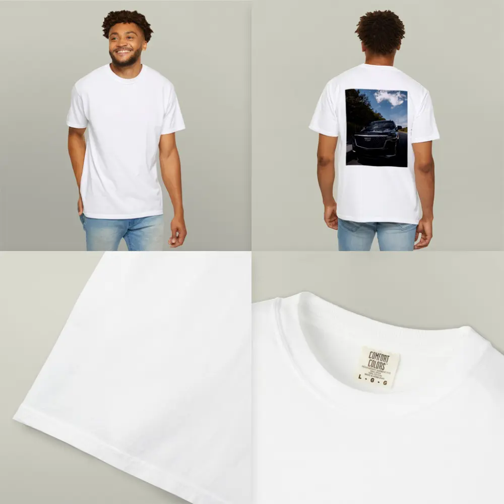 Black Cadillac Escalade on Open Road – T-Shirts
