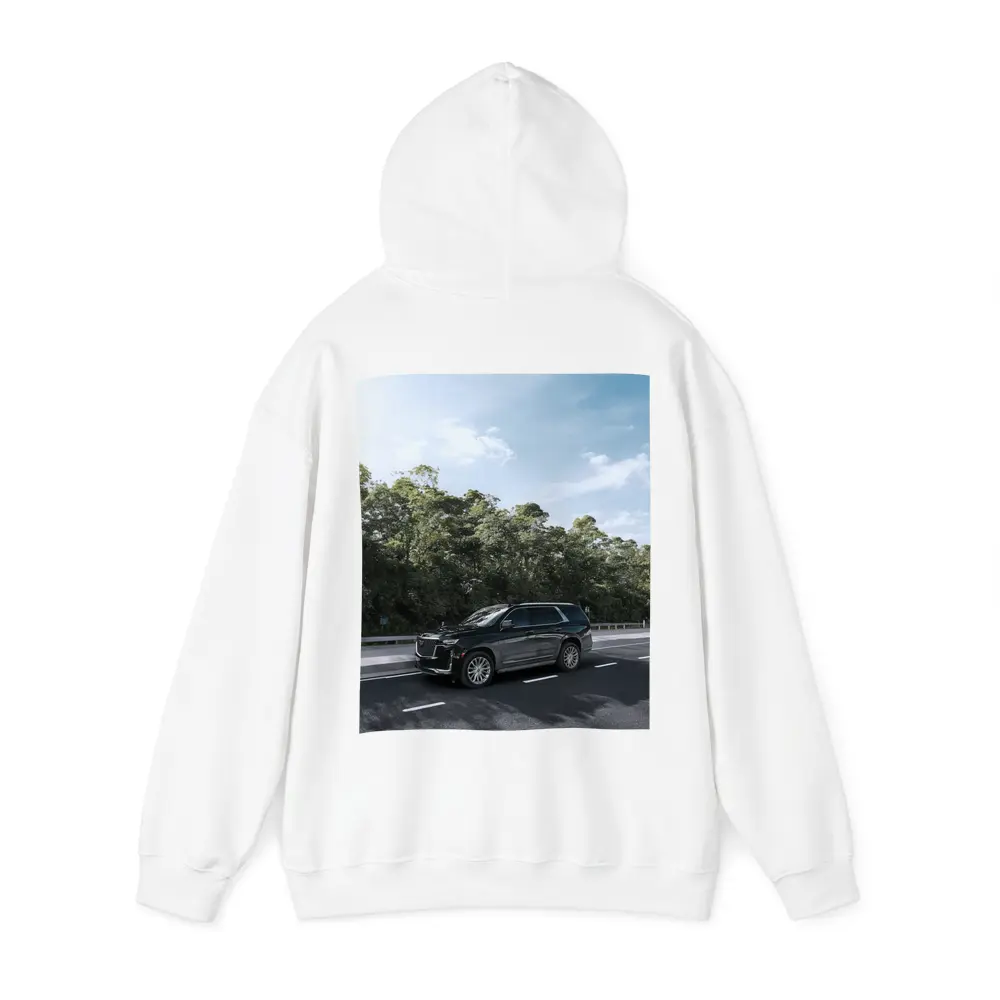 Black Cadillac Escalade SUV On Highway – Hoodies