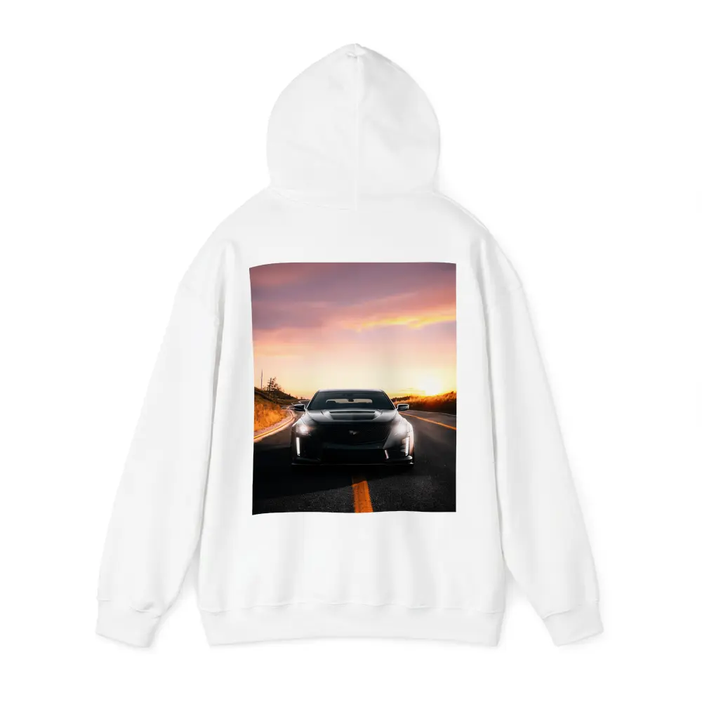Cadillac CT5 Black Car Sunset Road – Hoodies