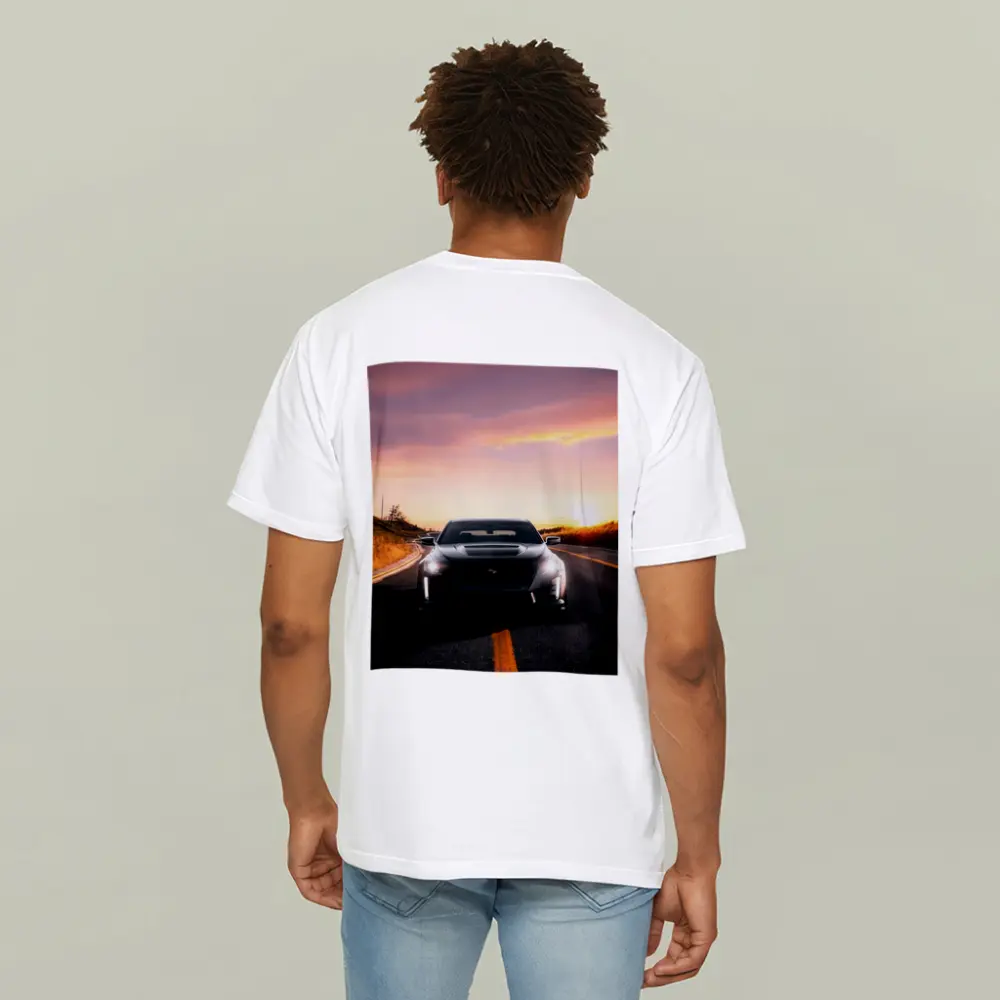 Cadillac CT5 Black Car Sunset Road – T-Shirts