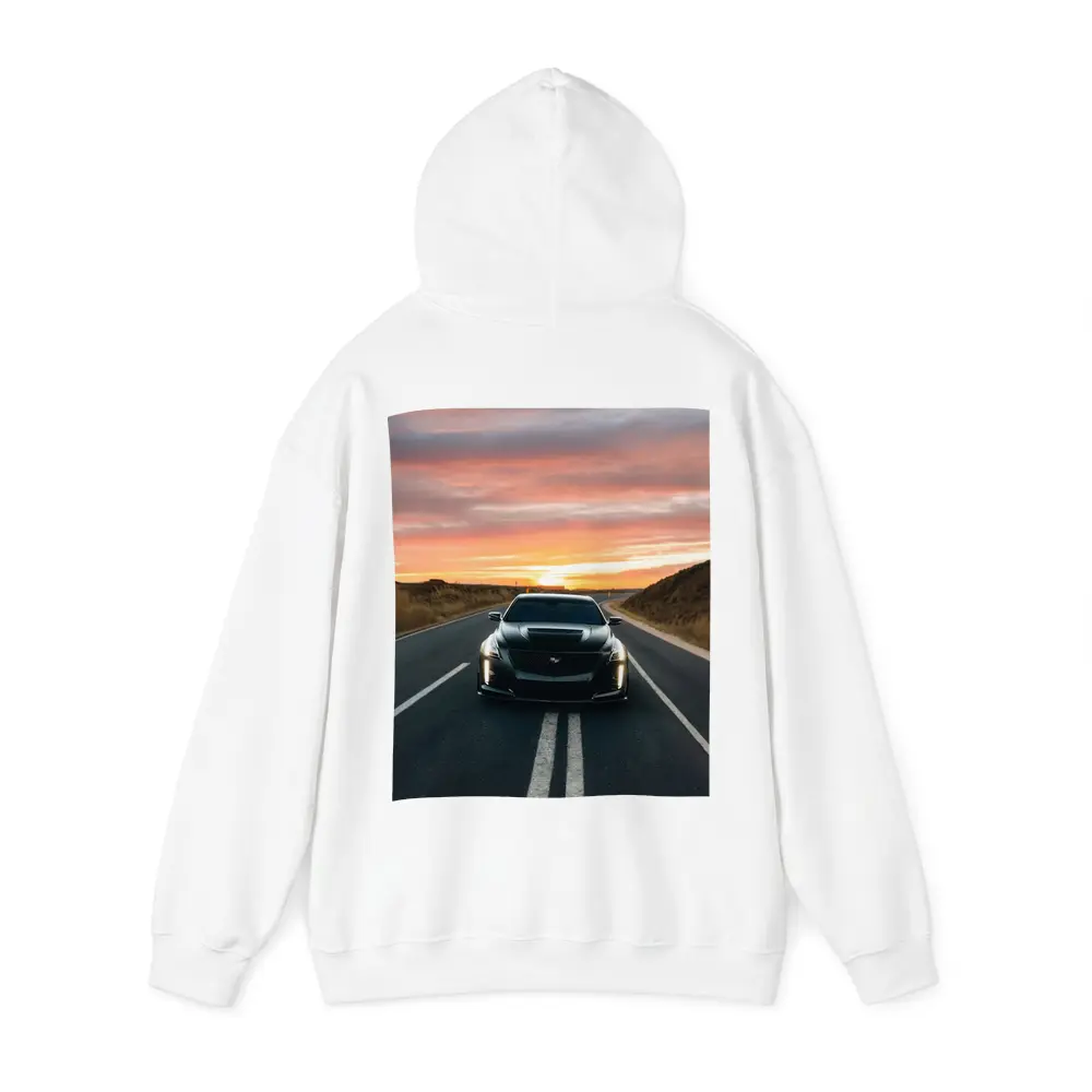 Cadillac CTS Black Car Sunset Road – Hoodies