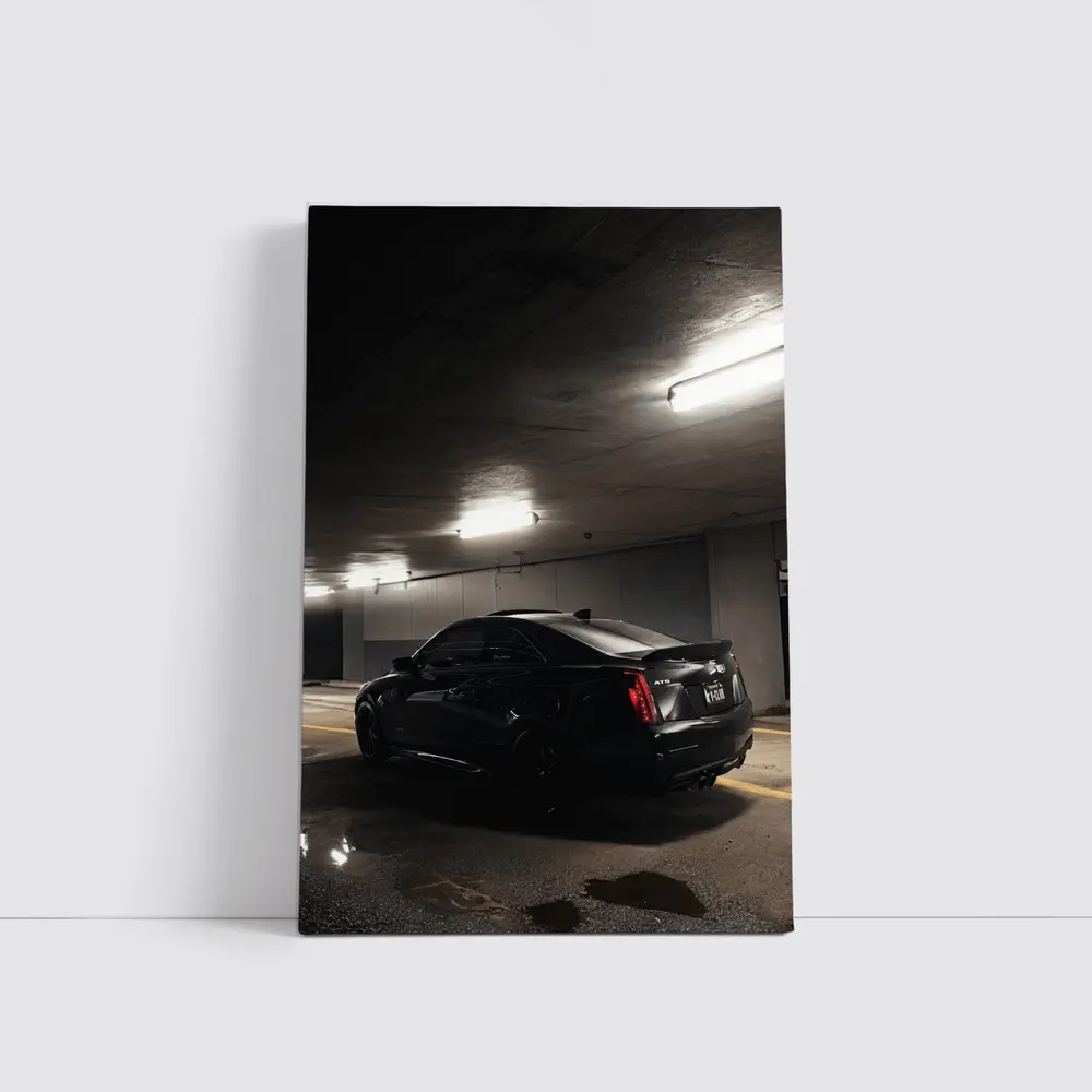 Cadillac ATS Black Coupe Underground Parking – Wall Art