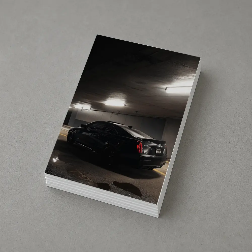 Cadillac ATS Black Coupe Underground Parking – Postcards