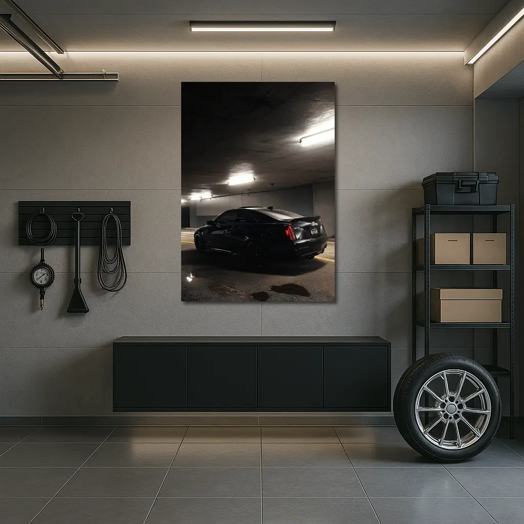Cadillac ATS Black Coupe Underground Parking – Wall Art