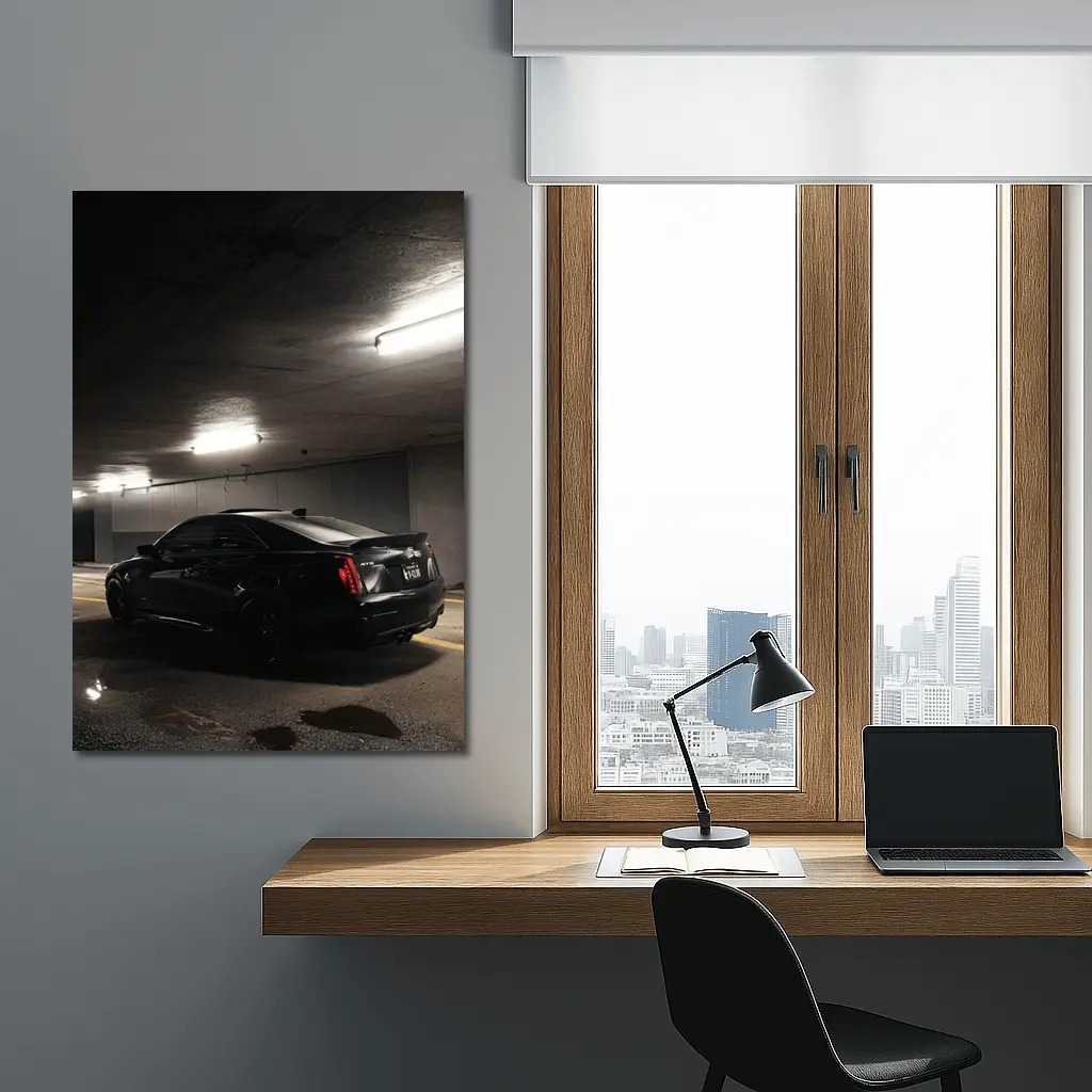 Cadillac ATS Black Coupe Underground Parking – Wall Art