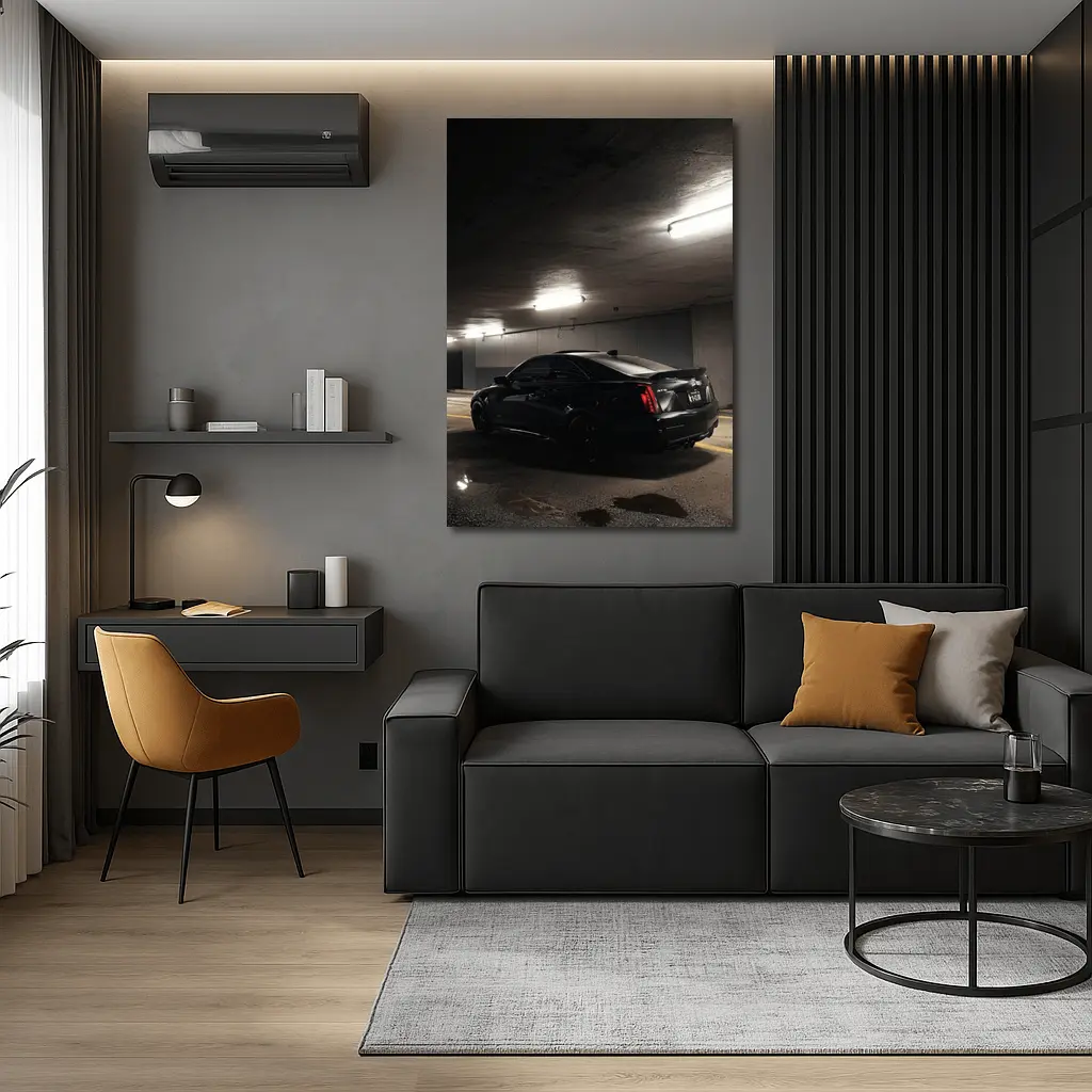 Cadillac ATS Black Coupe Underground Parking – Wall Art
