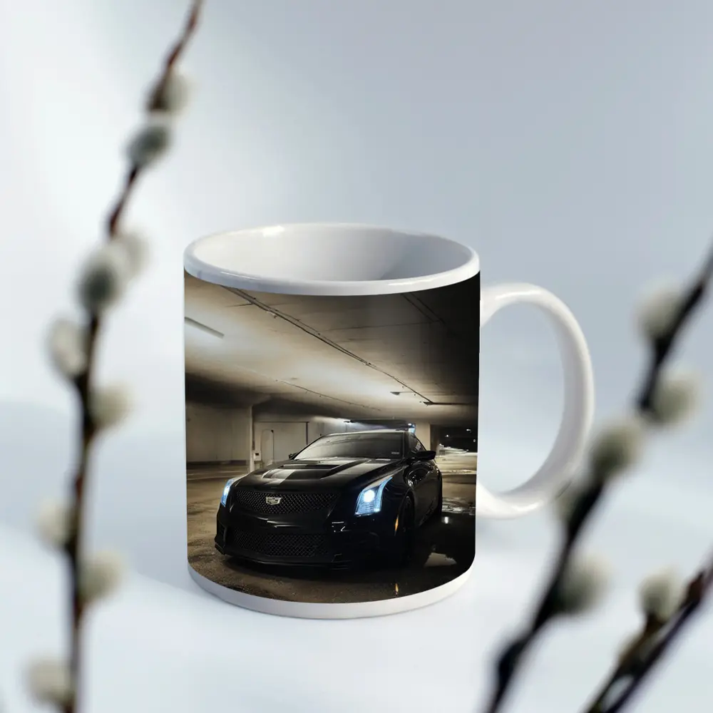 Black Cadillac ATS Underground Parking Garage – Mugs