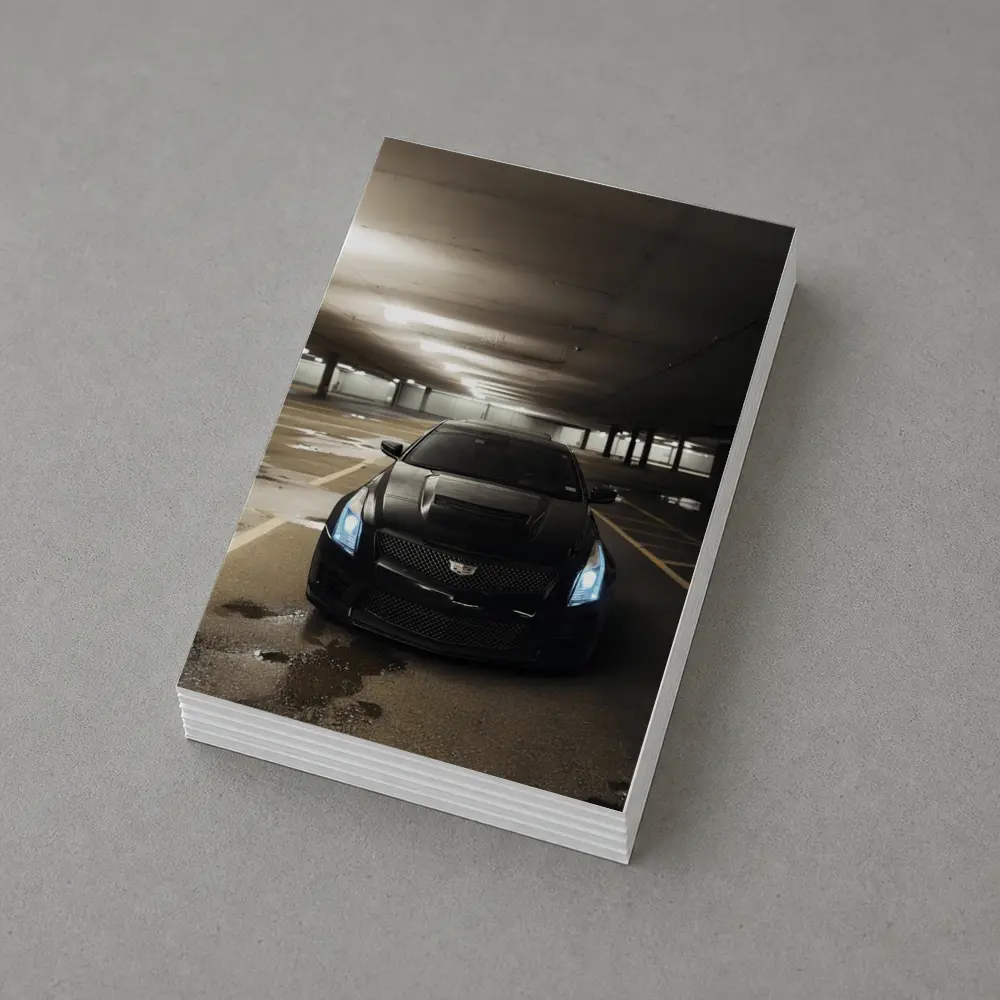 Cadillac ATS Black Underground Parking Garage – Postcards