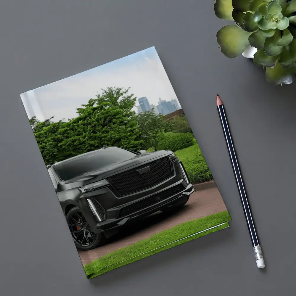 Cadillac Escalade Black SUV City Background – Notebooks