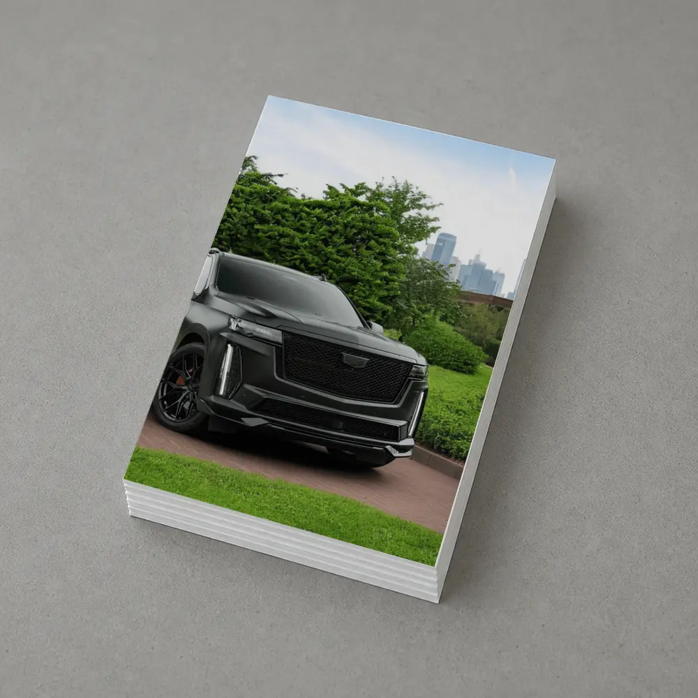 Cadillac Escalade Black SUV City Background – Postcards