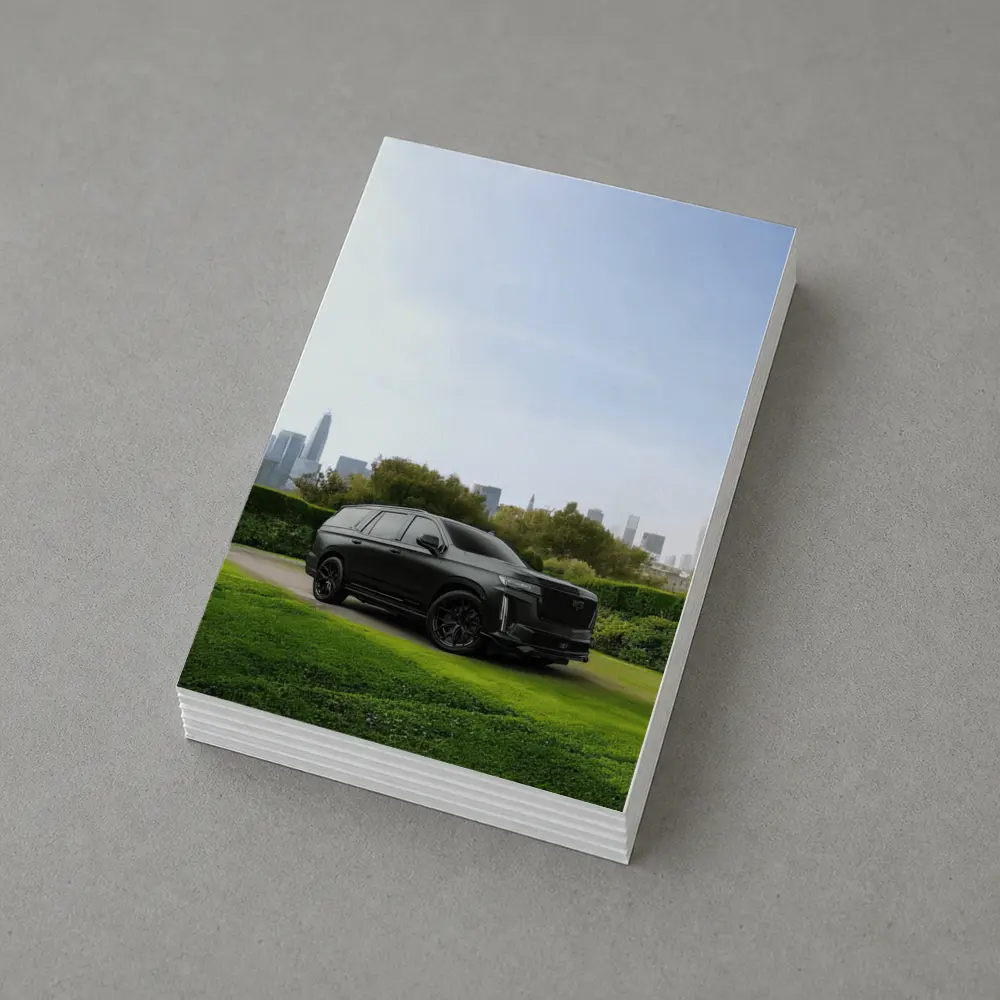 Cadillac Escalade Black SUV City Skyline – Postcards