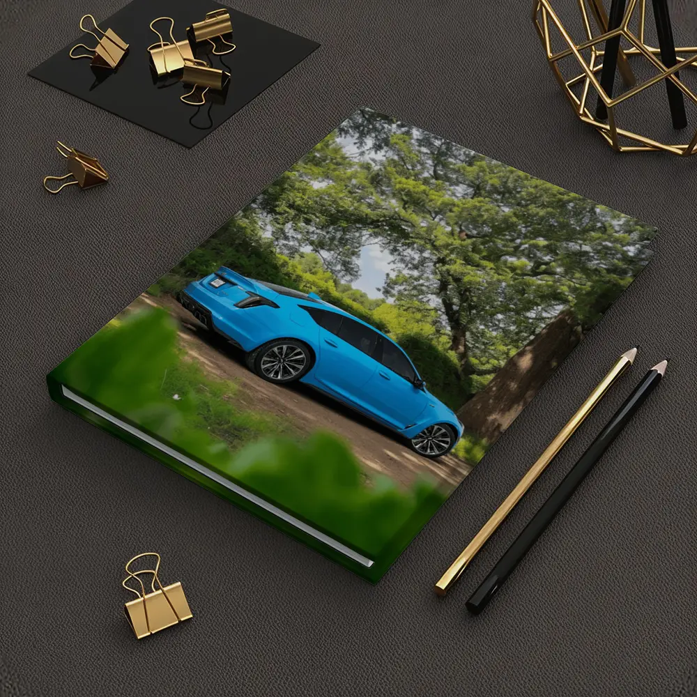 Cadillac CT5 Blue Parked Forest Setting – Notebooks