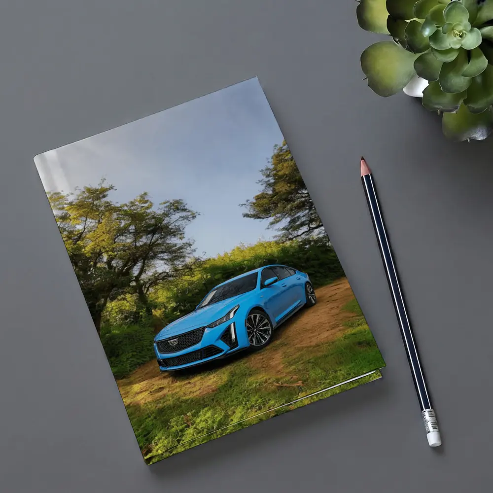 Cadillac CT5 Blue Sedan Forest Setting – Notebooks