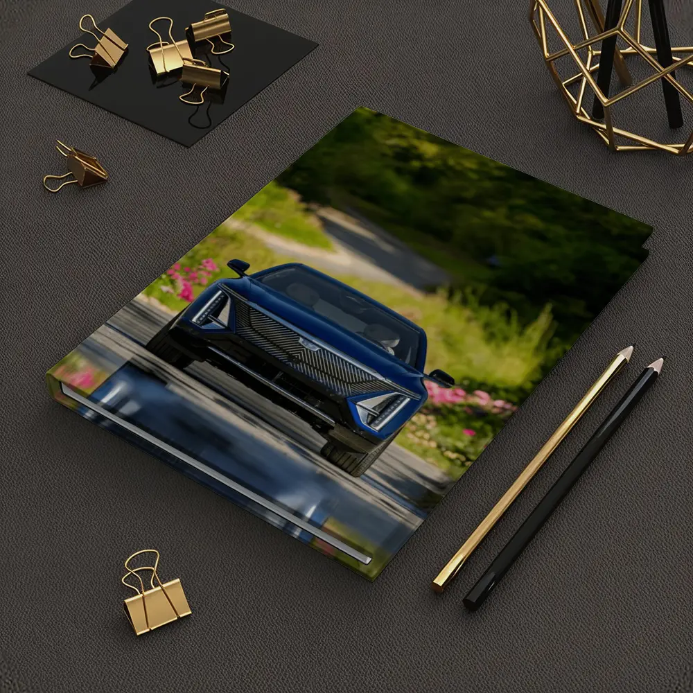 Cadillac Lyriq Blue Front View Green Park – Notebooks