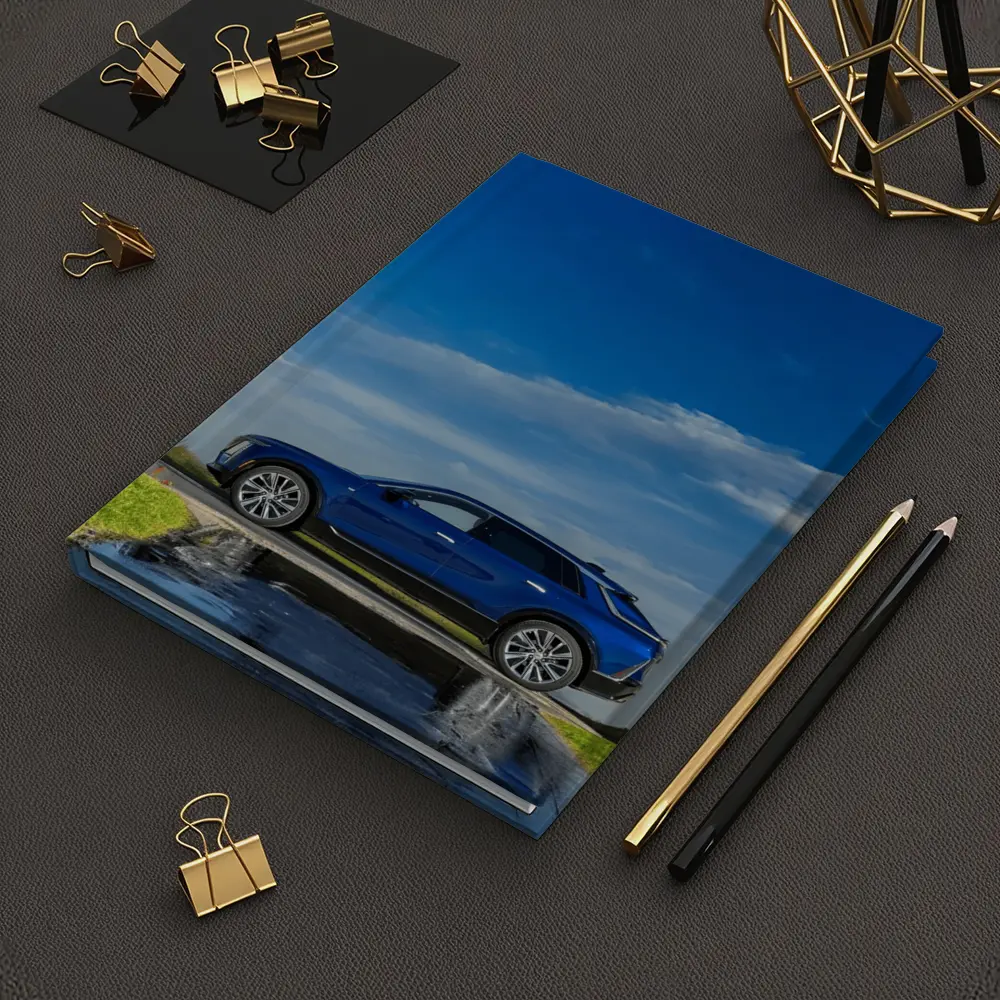 Cadillac Lyriq Blue SUV Cloudy Sky – Notebooks