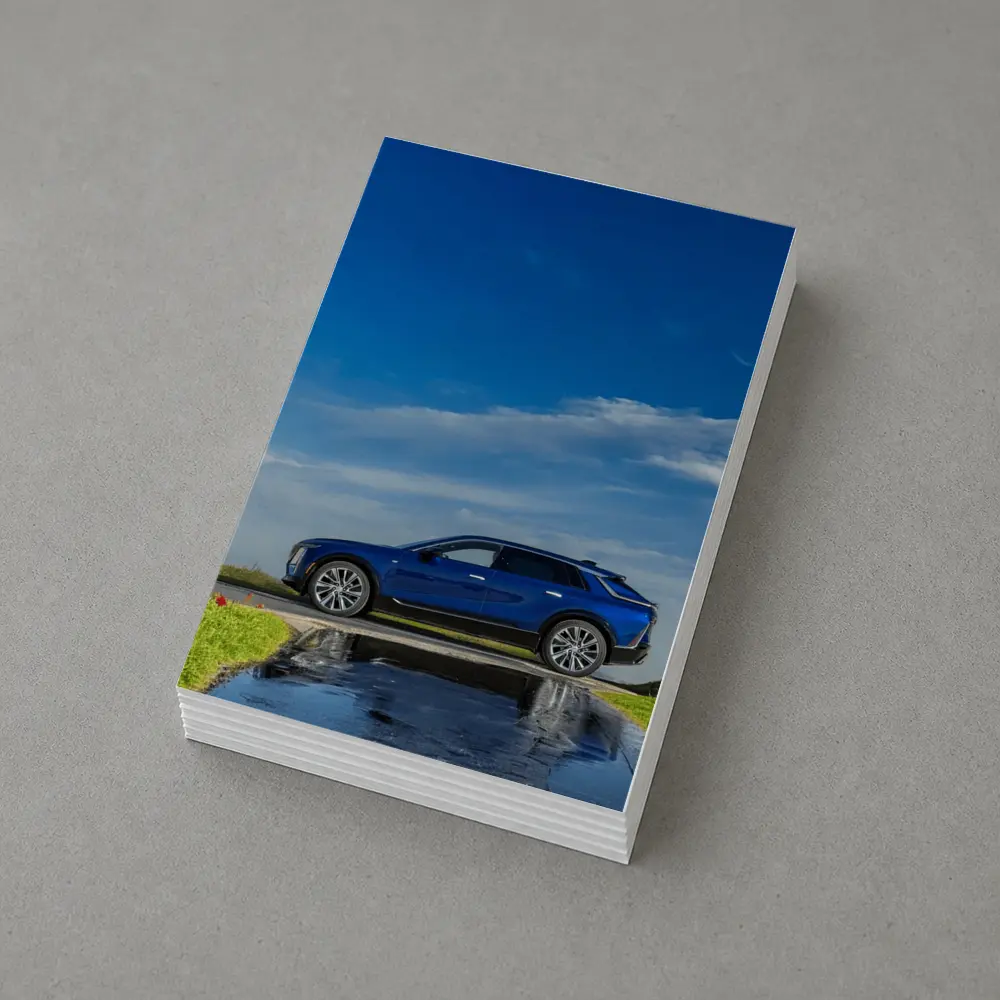 Cadillac Lyriq Blue SUV Cloudy Sky – Postcards