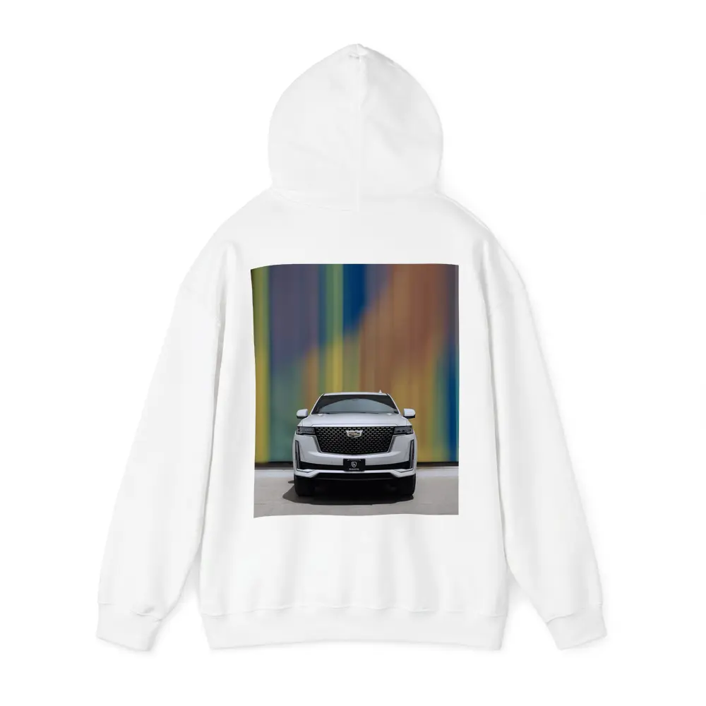 Cadillac Escalade White Front Colorful Wall – Hoodies