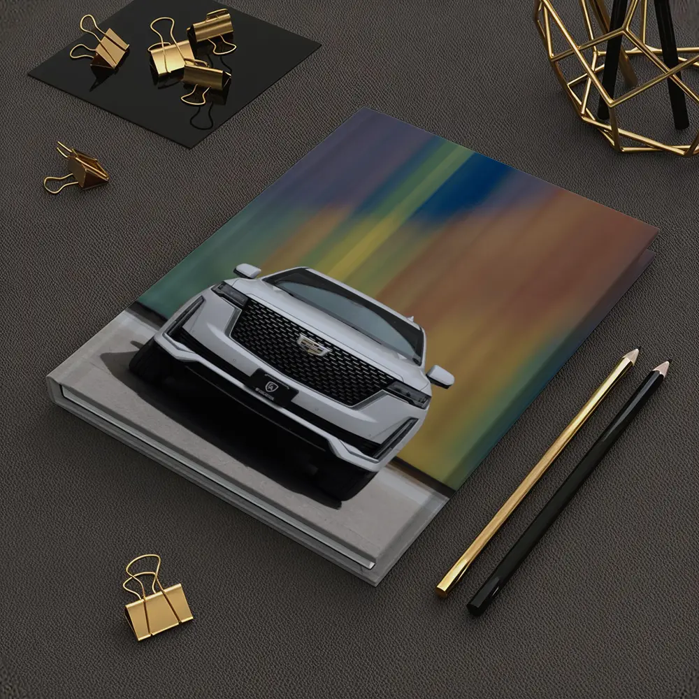 Cadillac Escalade White Front Colorful Wall – Notebooks