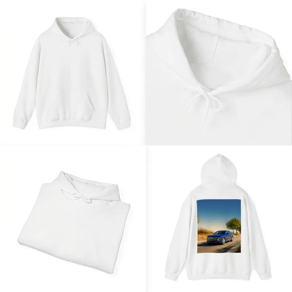 Cadillac Lyriq Blue SUV Open Road Drive – Hoodies