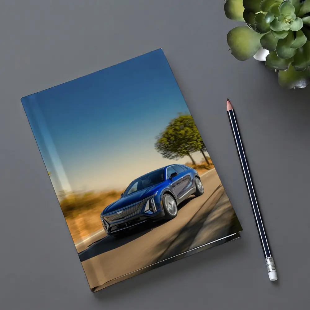 Cadillac Lyriq Blue SUV Open Road Drive – Notebooks