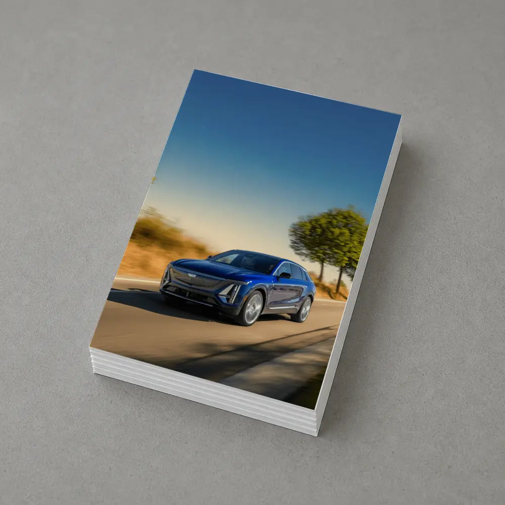 Cadillac Lyriq Blue SUV Open Road Drive – Postcards