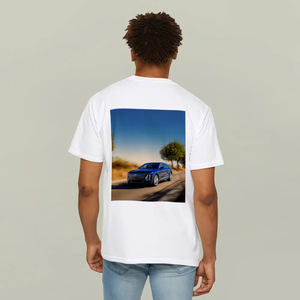 Cadillac Lyriq Blue SUV Open Road Drive – T-Shirts