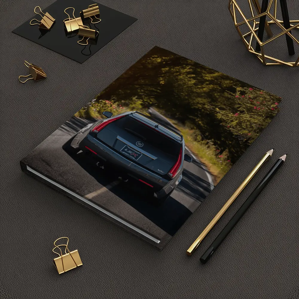 Cadillac CTS Wagon Driving Through Forest Road – Notebooks