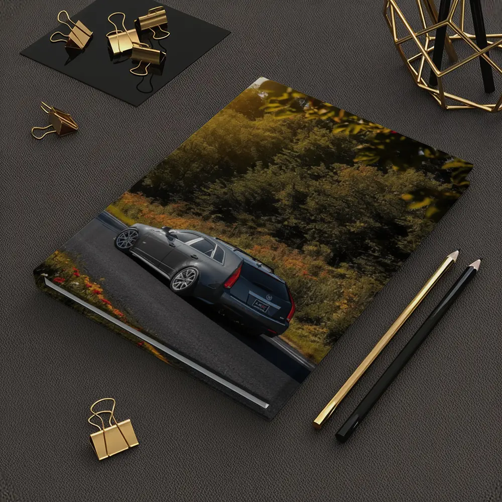 Cadillac CTS Wagon Rolling Through Forest Road – Notebooks