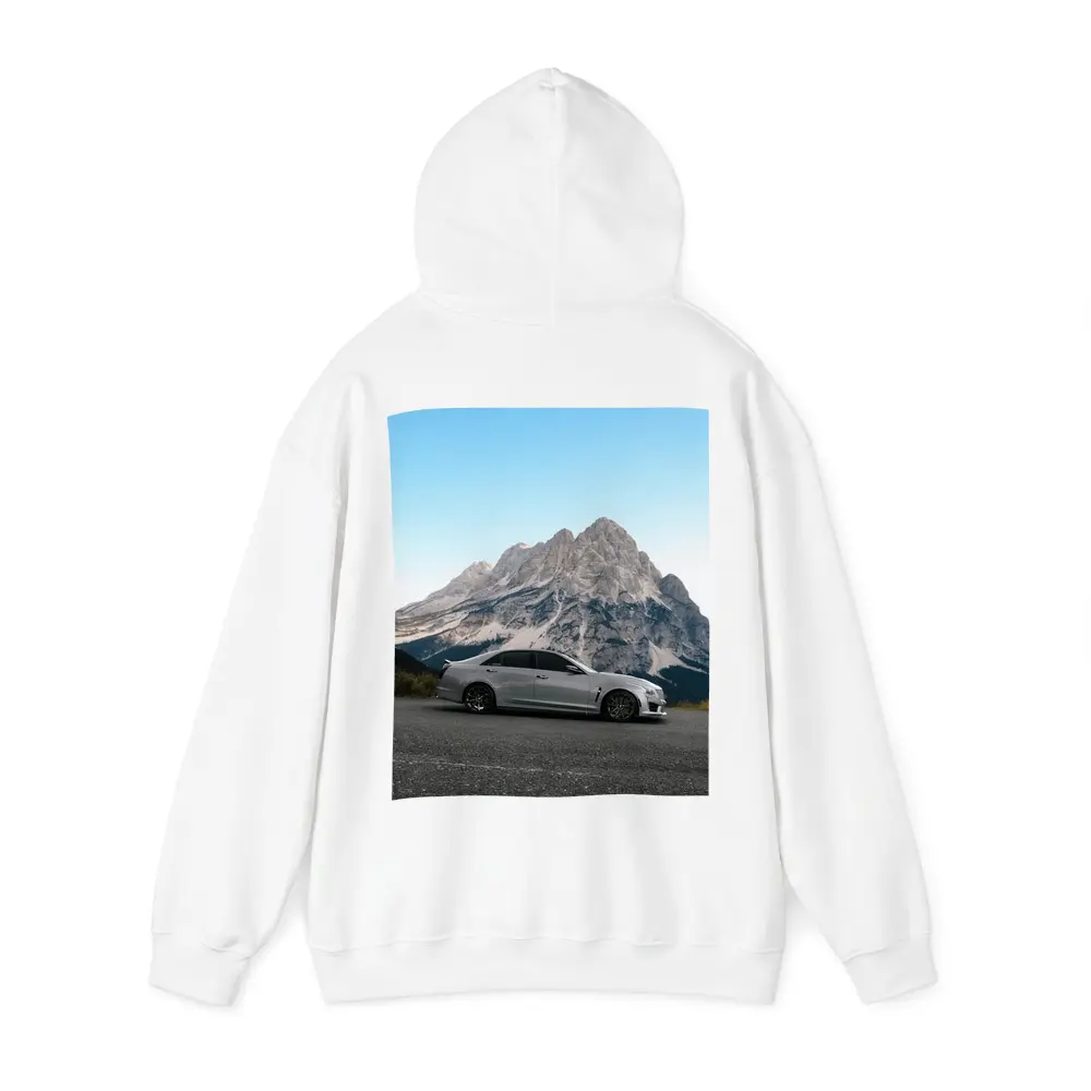 Cadillac CTS Silver Sedan Mountain Background – Hoodies