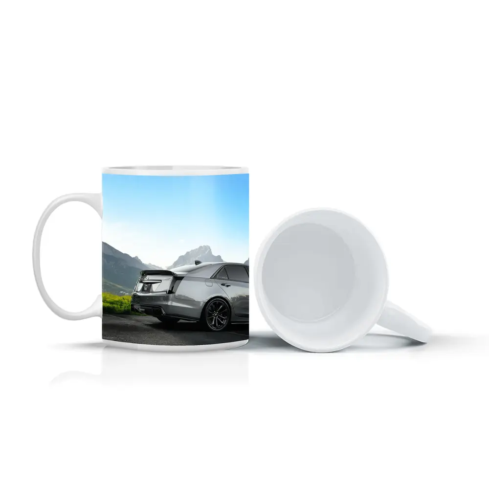 Cadillac CTS Gray Rear Mountain Backdrop – Mugs