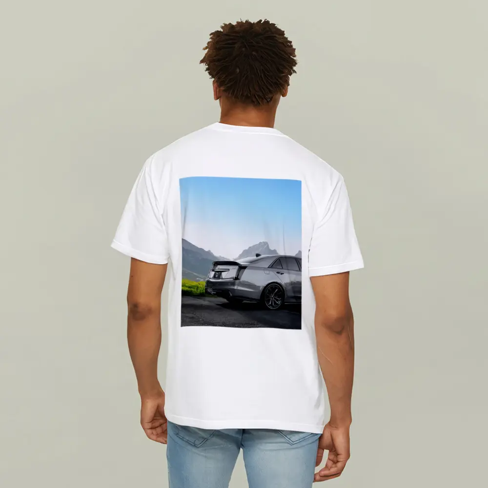Cadillac CTS Gray Rear Mountain Backdrop – T-Shirts