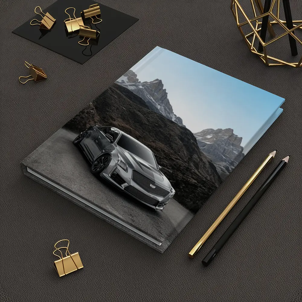 Cadillac CTS Gray Sedan Mountain Backdrop – Notebooks