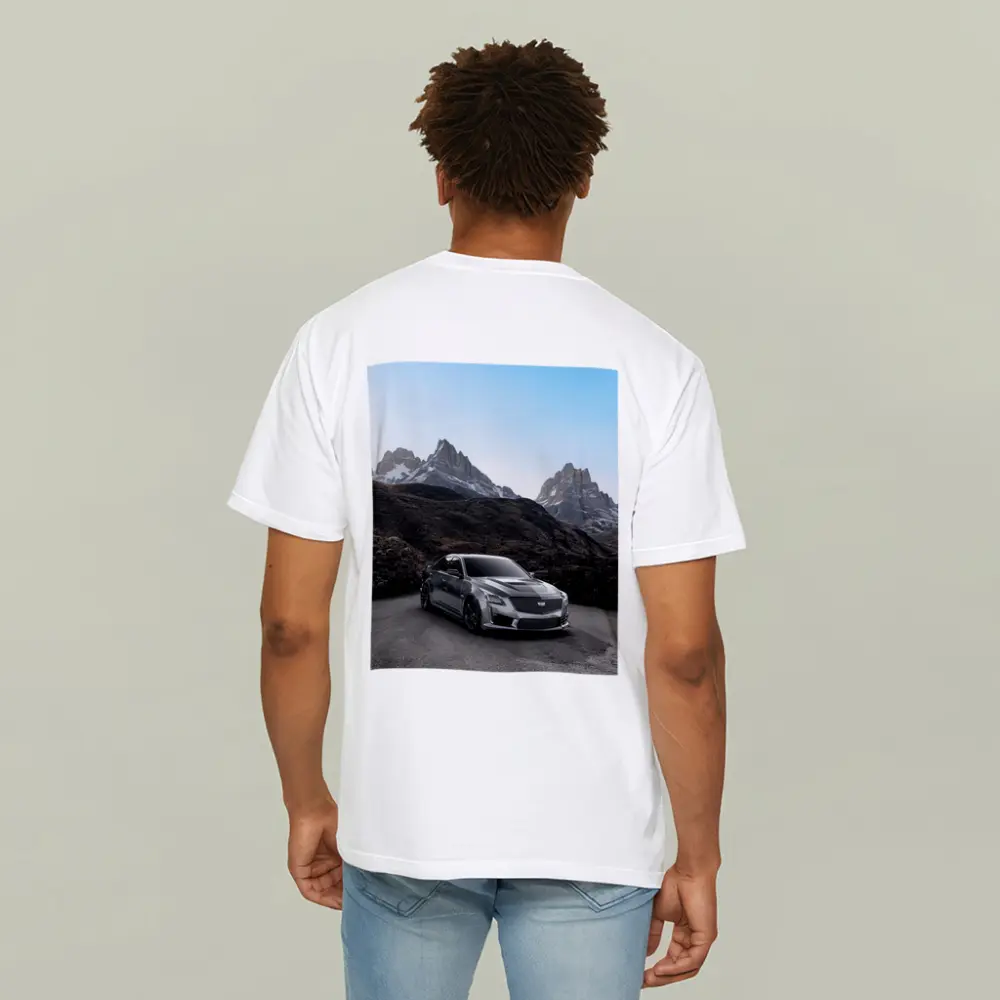 Cadillac CTS Gray Sedan Mountain Backdrop – T-Shirts