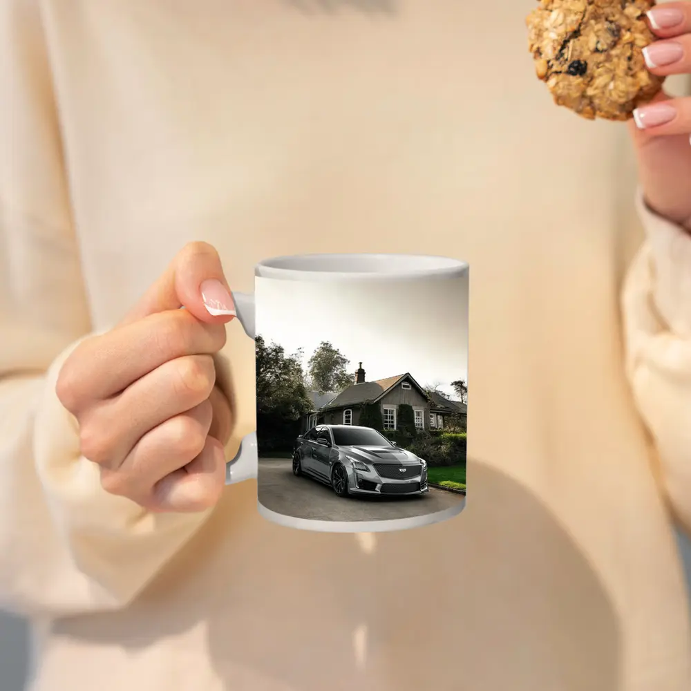 Cadillac CTS Silver Sedan Country Village Setting – Mugs