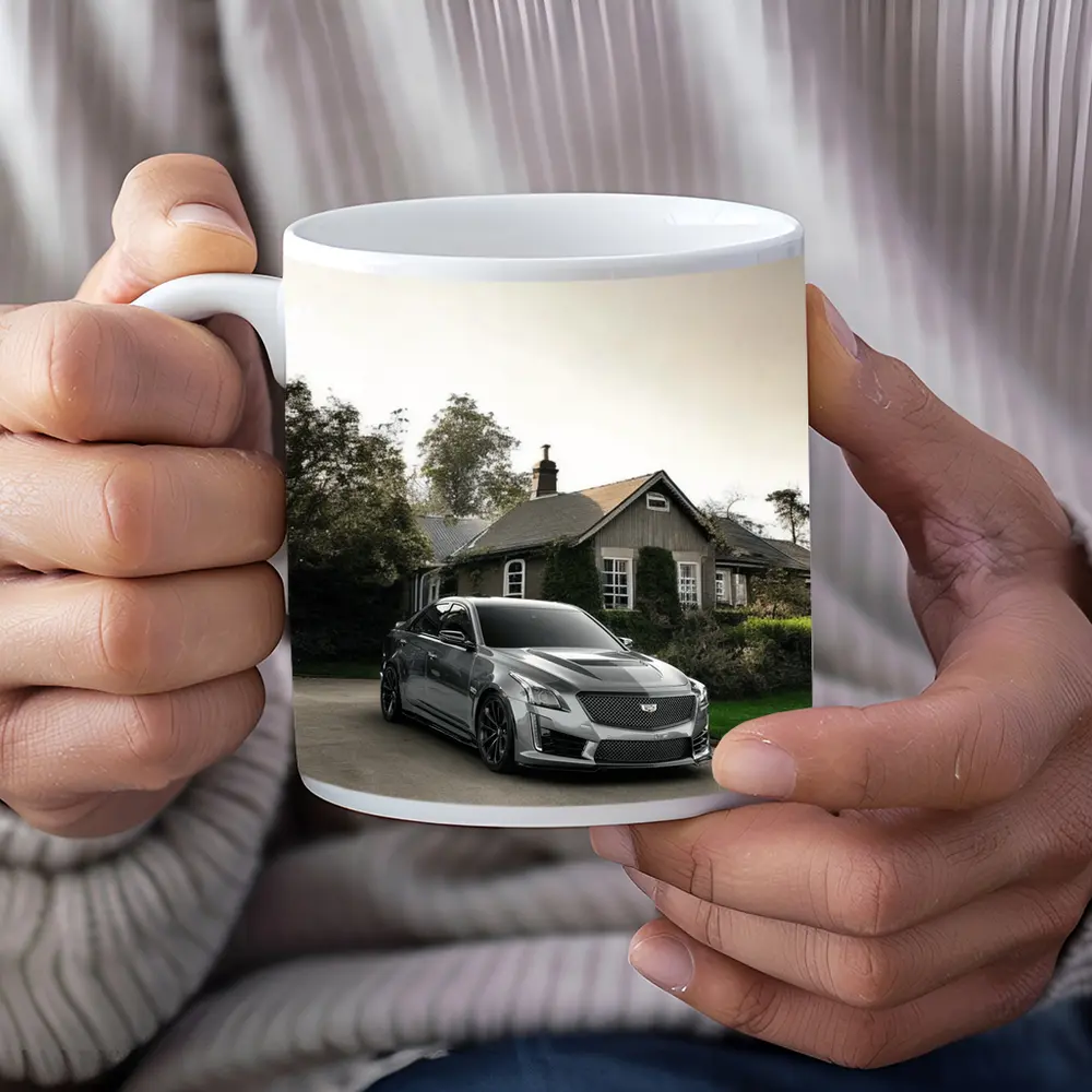 Cadillac CTS Silver Sedan Country Village Setting – Mugs