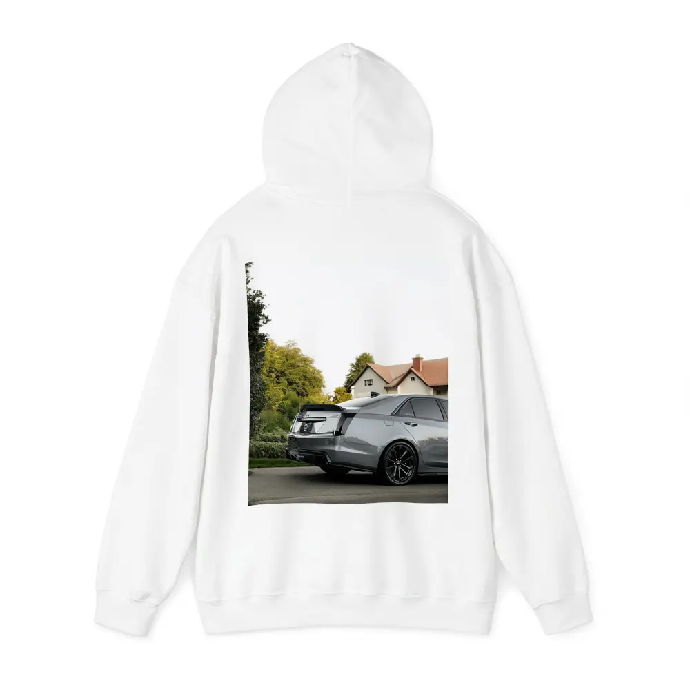 Cadillac ATS Gray Sedan Suburban Neighborhood – Hoodies