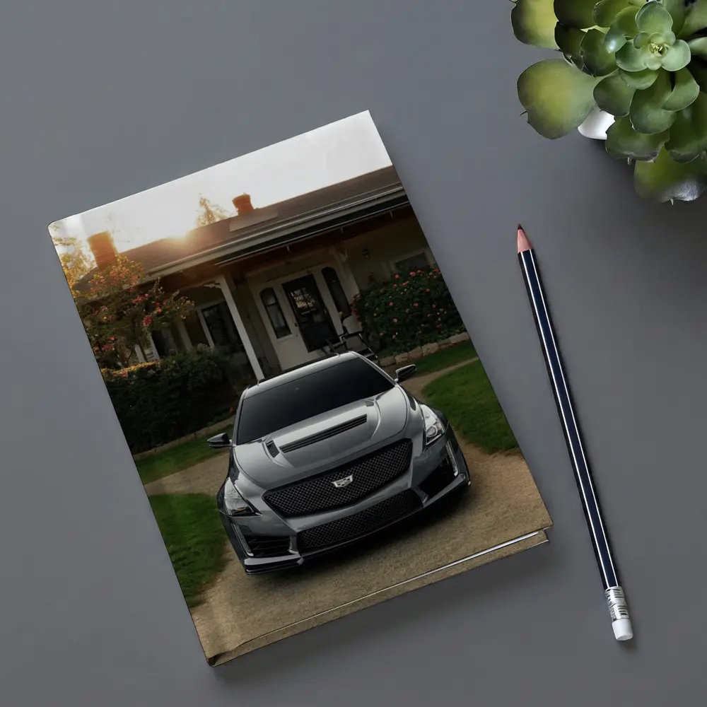 Cadillac CTS Gray Car Village Driveway – Notebooks
