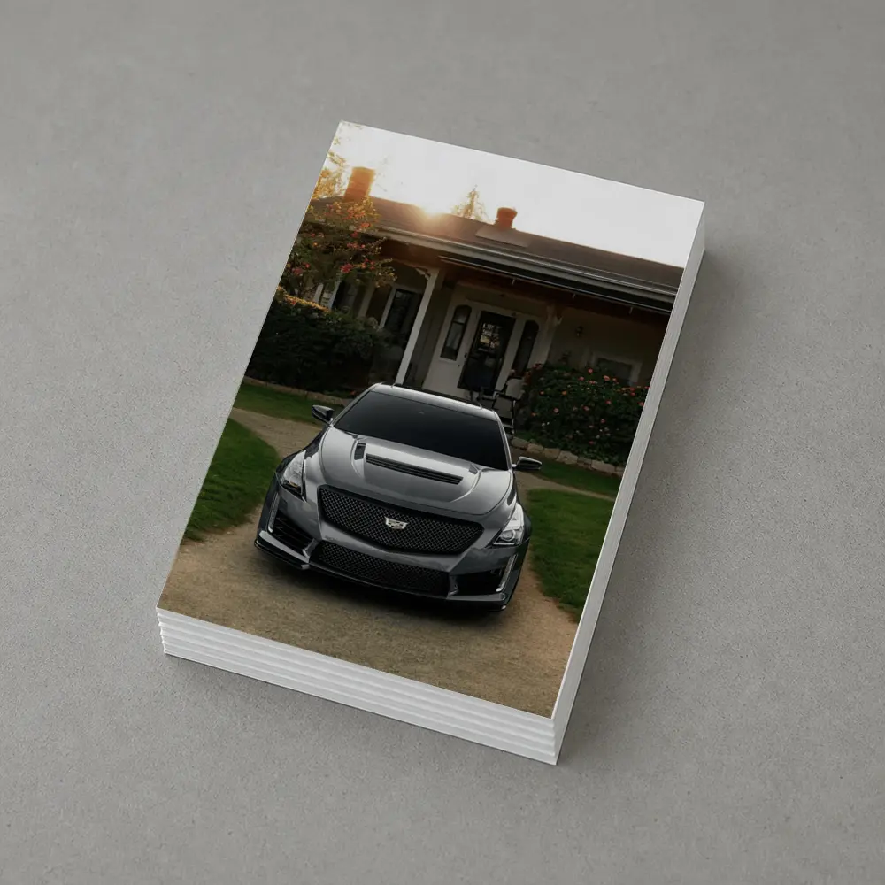 Cadillac CTS Gray Car Village Driveway – Postcards