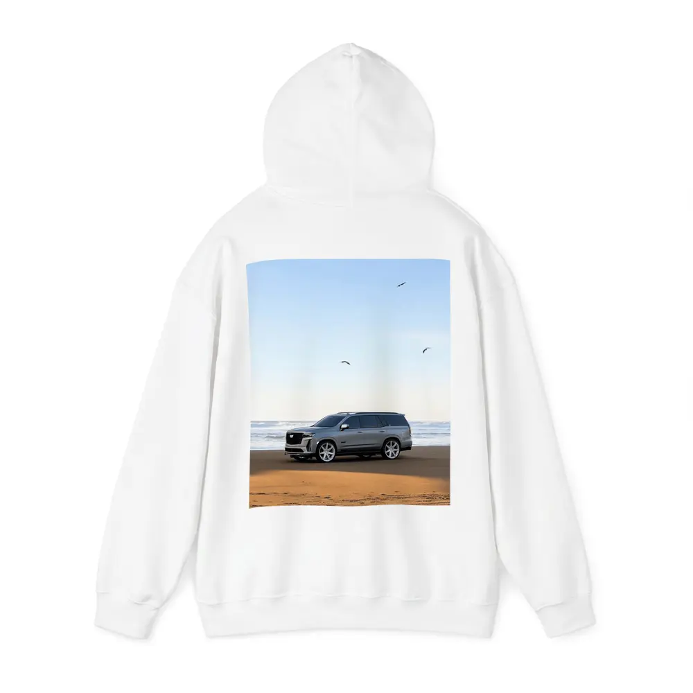 Cadillac Escalade Gray SUV Beach Shore – Hoodies